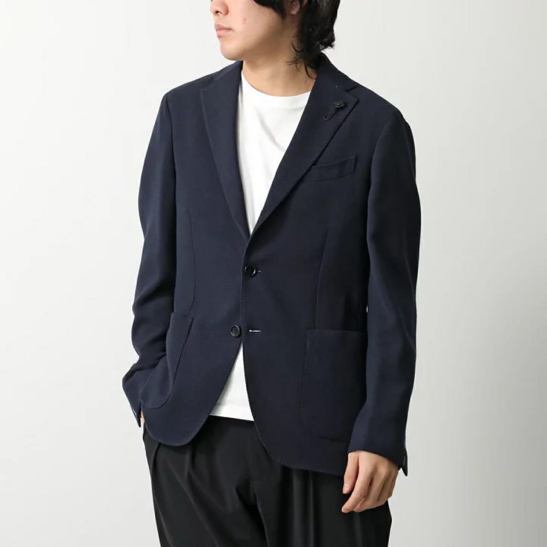 LARDINI ウール テーラードジャケット 48サイズ メンズ ブラック 黒