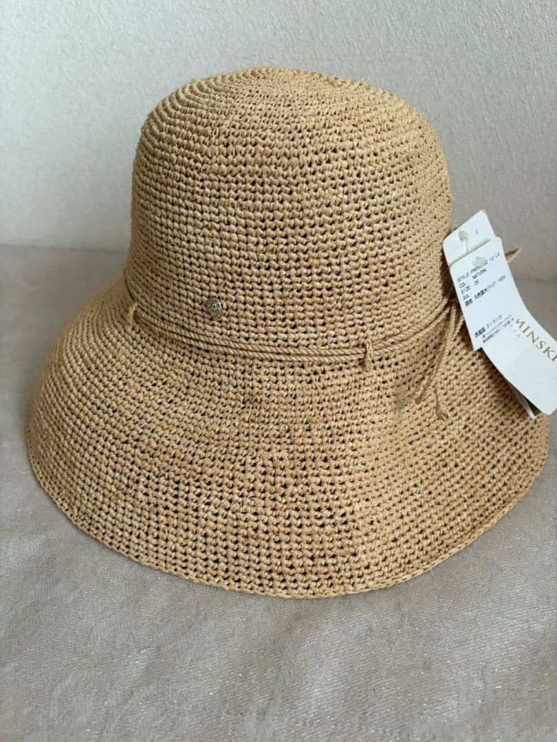 ヘレンカミンスキー 麦わら帽子未使用タグ付き　ナチュラル