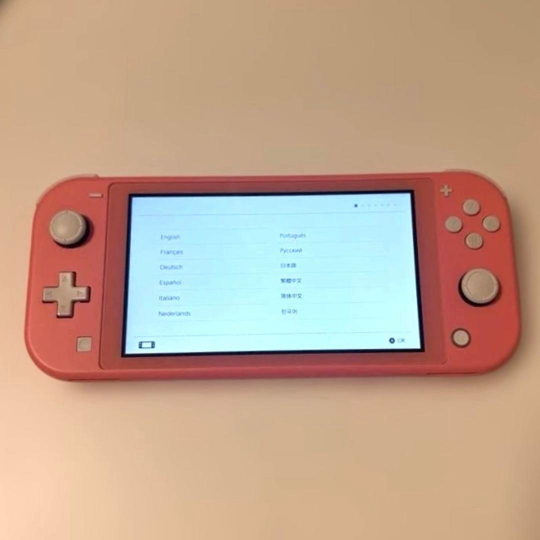 Nintendo Switch Lite 本体 ピンク 充電器付き 動作確認済