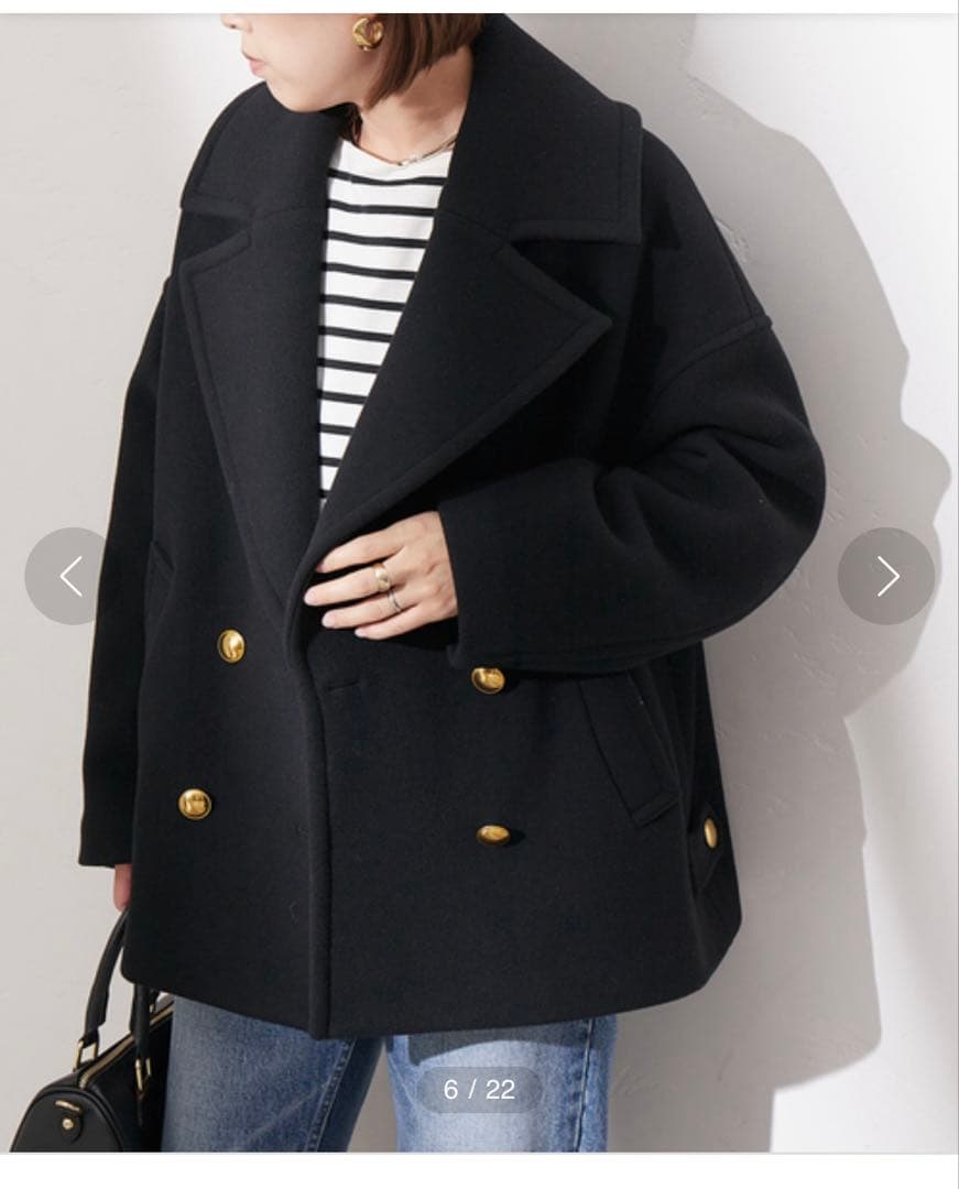 ジャーナルスタンダード　ルサージュ SUPER140ハーフコート　ブラック