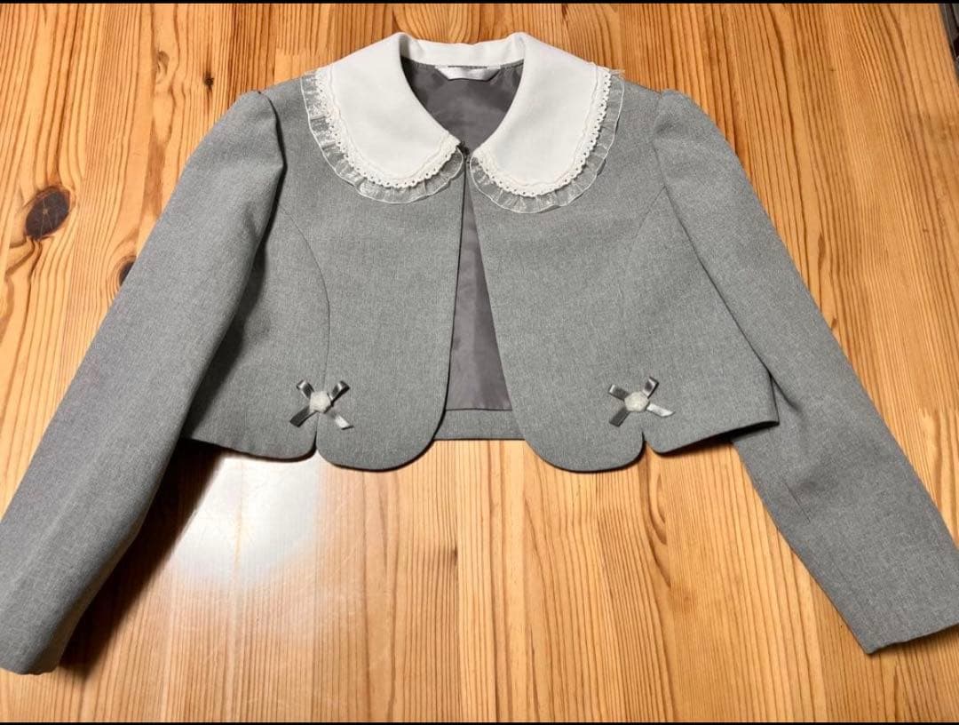 【美品】入学式　女の子向けフォーマル セット グレー 120cm＆18cm