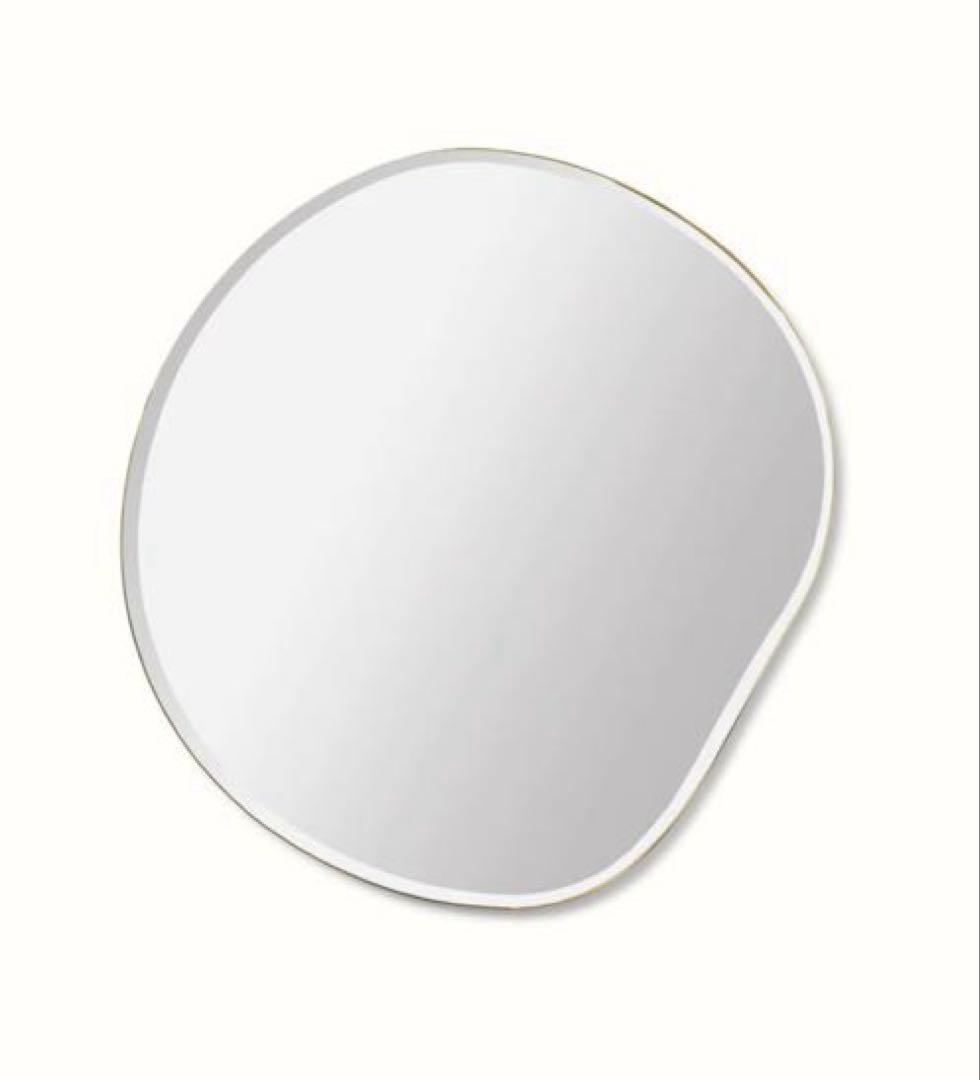 ファームリビング Pond mirror オーガニックシェイプ 壁掛け鏡