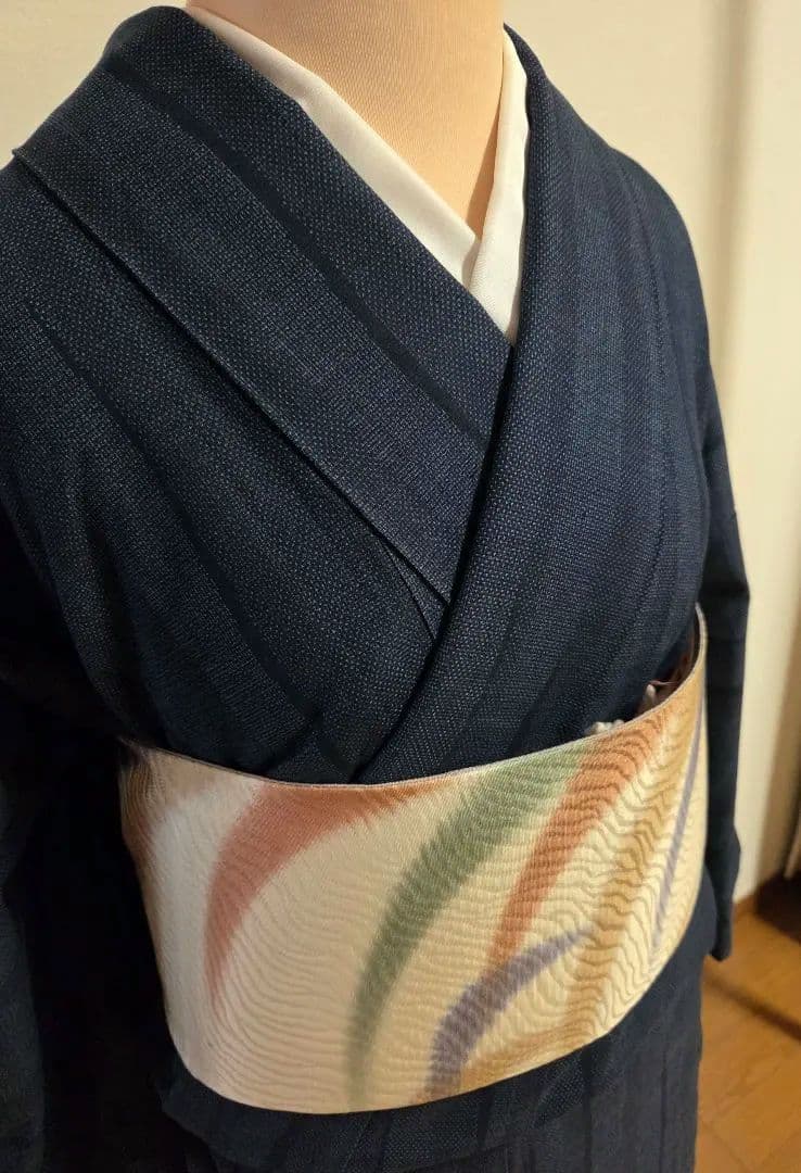 す*れ様 綿薩摩　藍染　永江明夫　本さつま　東郷織物謹製　7457