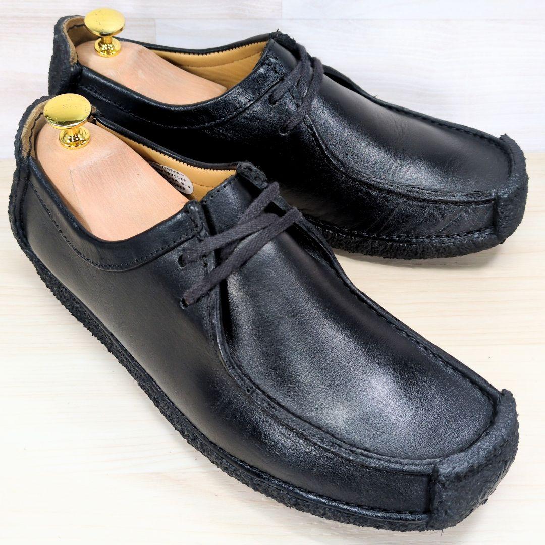 クラークス ナタリー 25.0cm ワラビー レザー ブラック S476