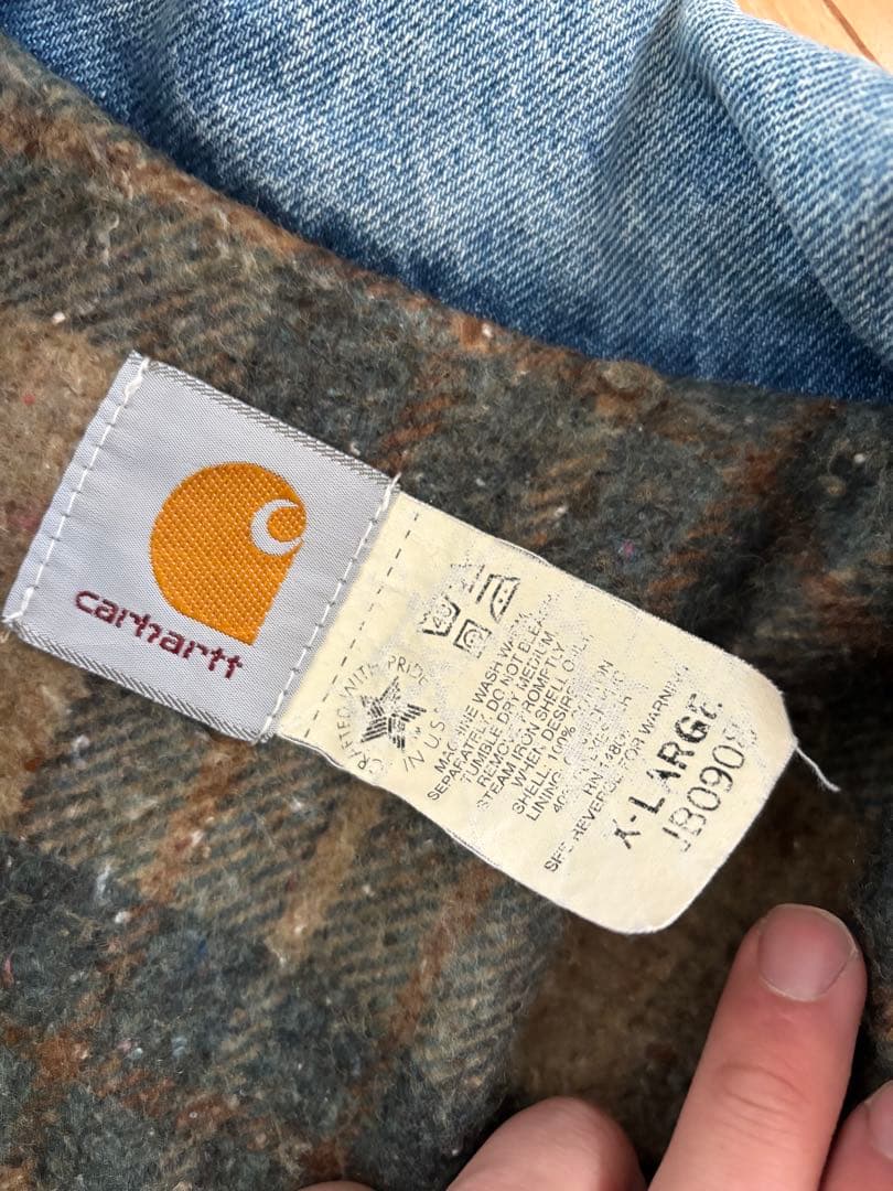 Carhartt XL デニムジャケット ライトブルー