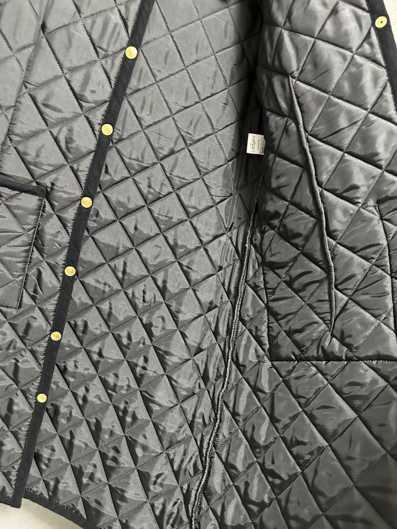 トラディショナルウェザーウェア　アークリー ロング　キルティングコート　ブラック