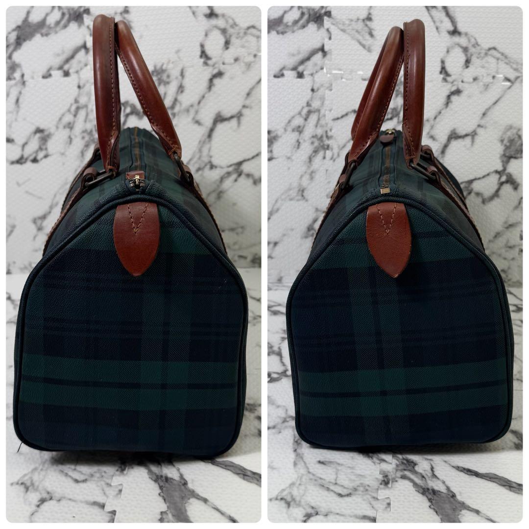 ポロラルフローレン　ボストンバッグ　ブラックウォッチ柄　ヴィンテージ