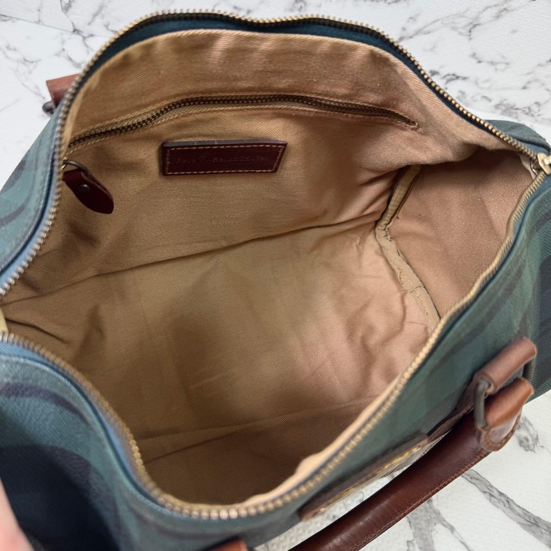 ポロラルフローレン　ボストンバッグ　ブラックウォッチ柄　ヴィンテージ