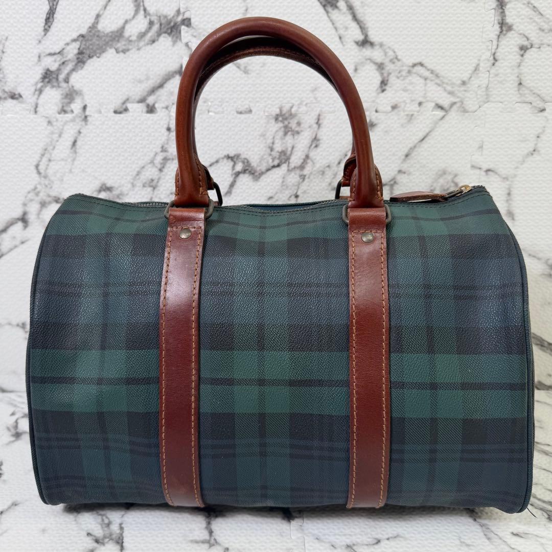 ポロラルフローレン　ボストンバッグ　ブラックウォッチ柄　ヴィンテージ