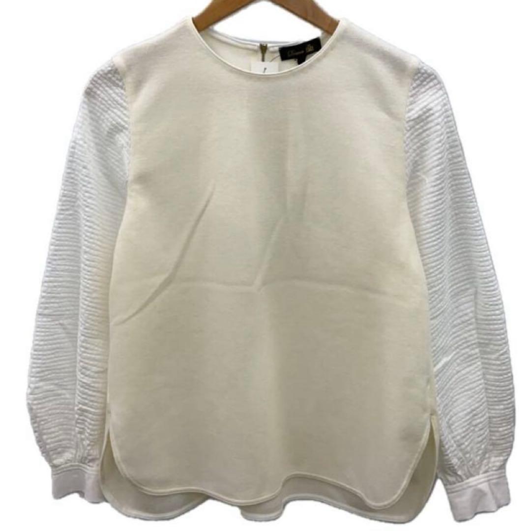 ドゥロワー　異素材トップス　ホワイト