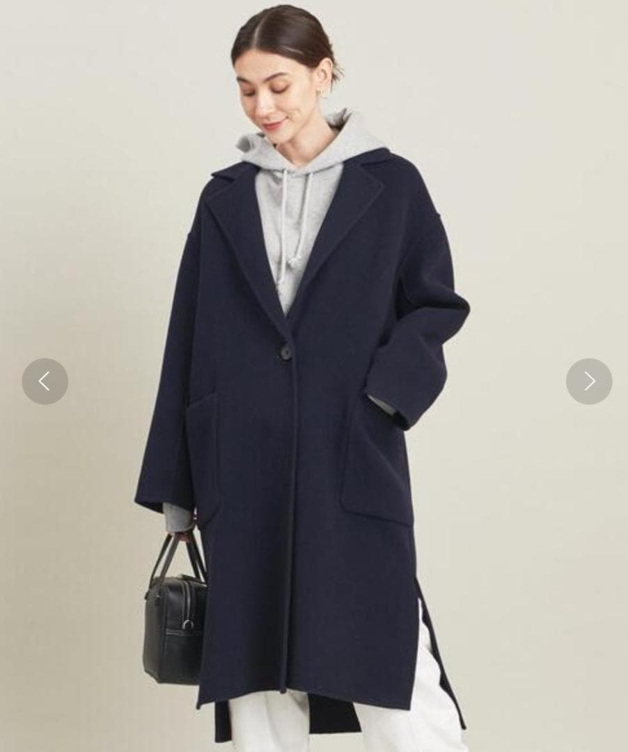 22aw Beauty & Youth テーラード ウール リバー コート M