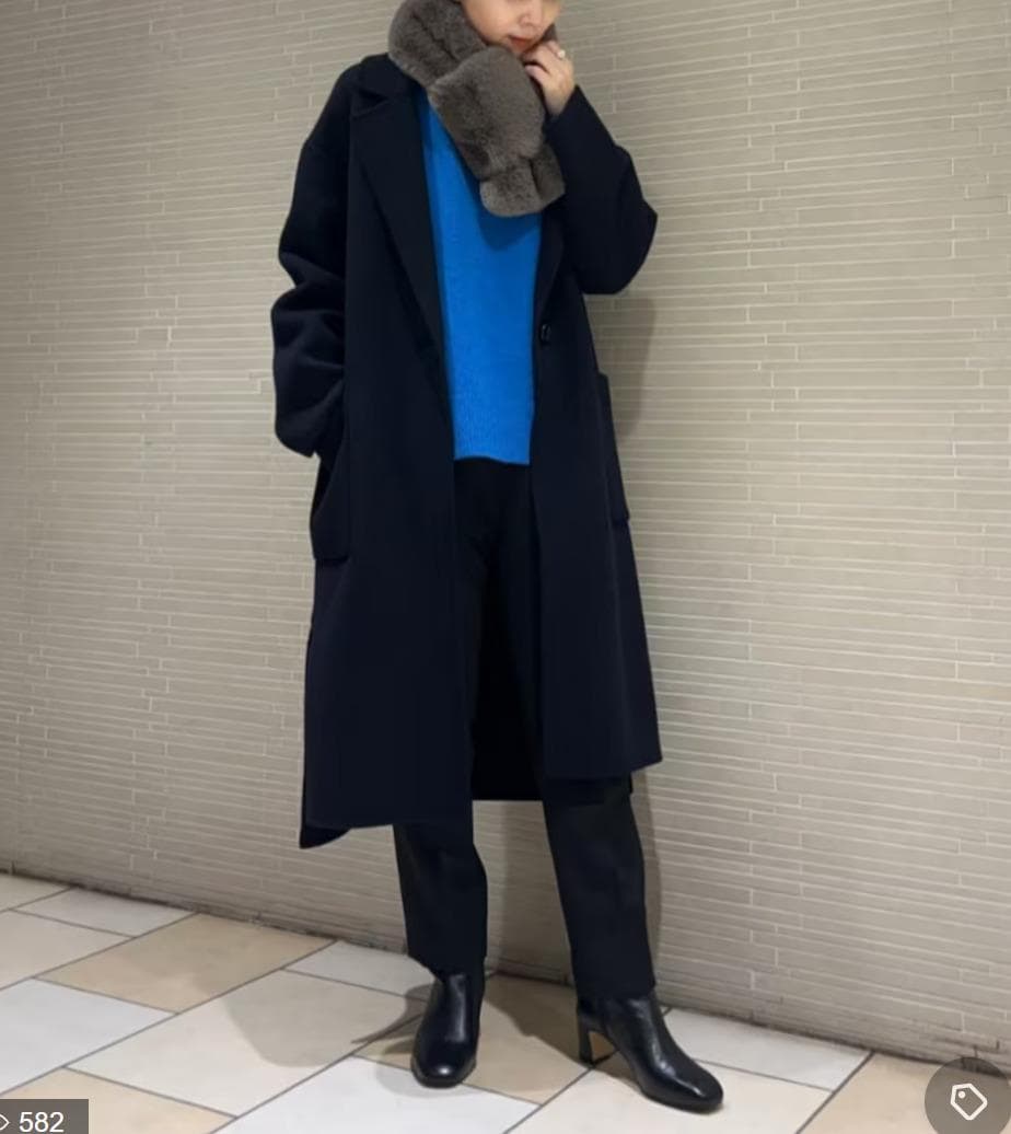 22aw Beauty & Youth テーラード ウール リバー コート M