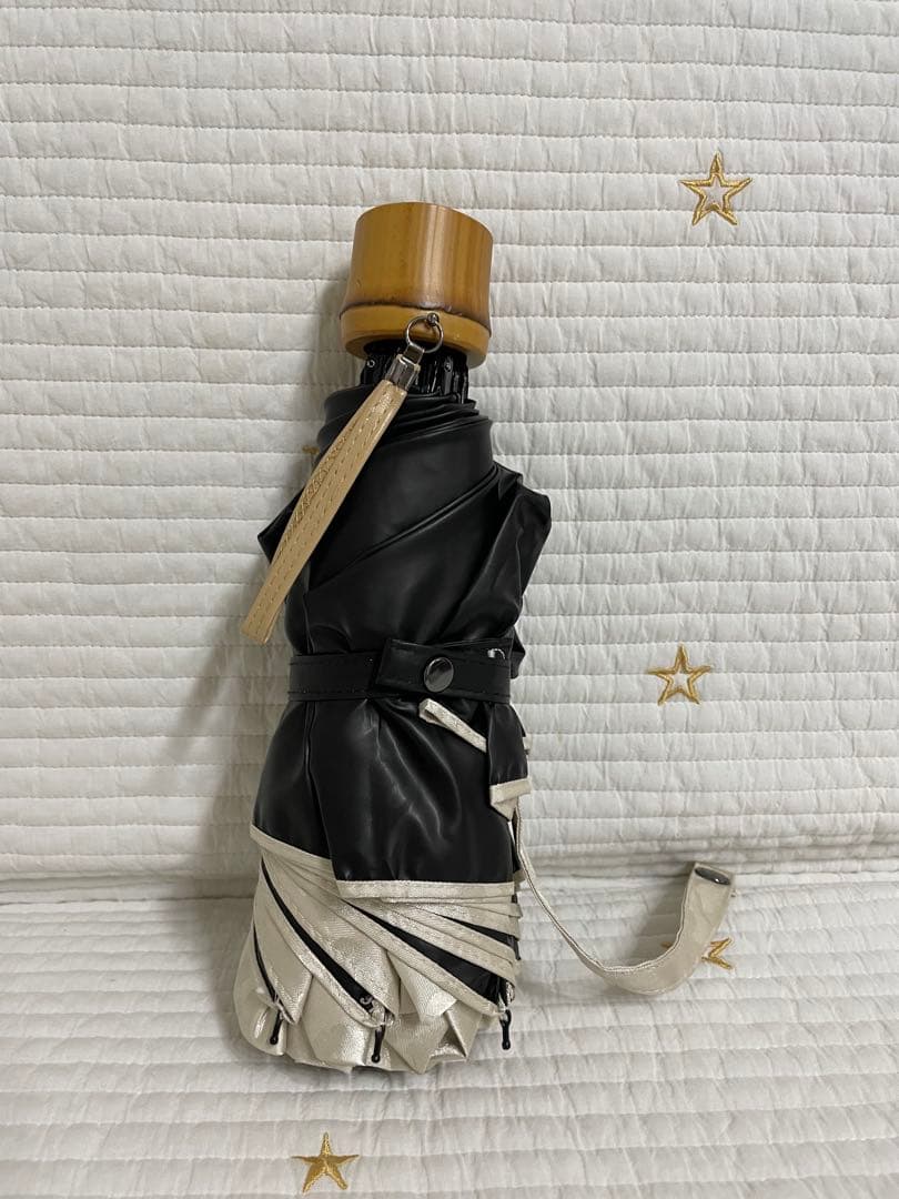 ロサブラン　3段　折りたたみ日傘 ヒョウ柄　レオパード　ベージュ