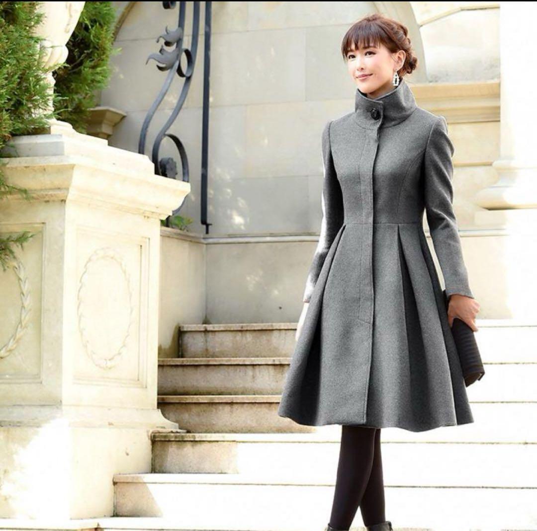 ルイルエブティック／きれいめフィット&フレアバックリボン ウールコート