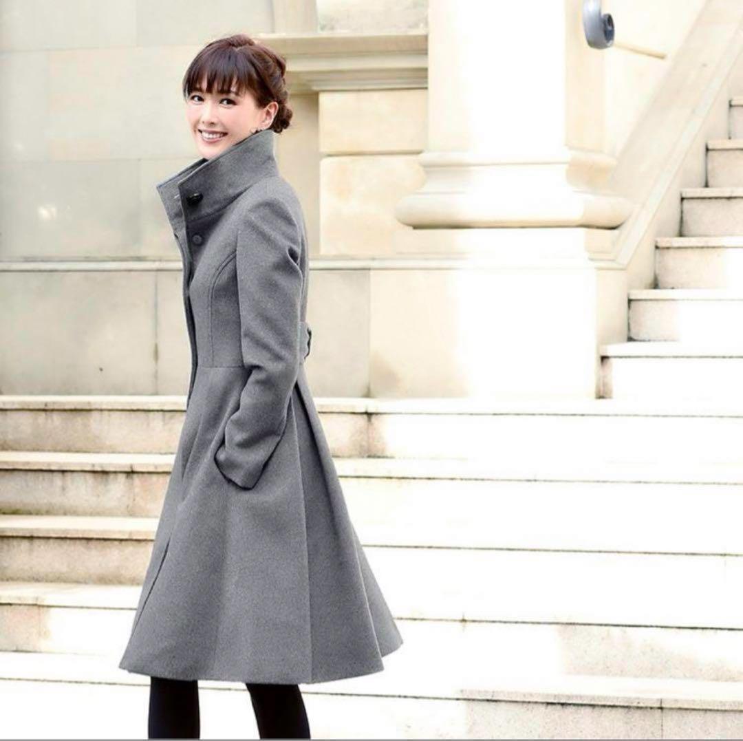 ルイルエブティック／きれいめフィット&フレアバックリボン ウールコート