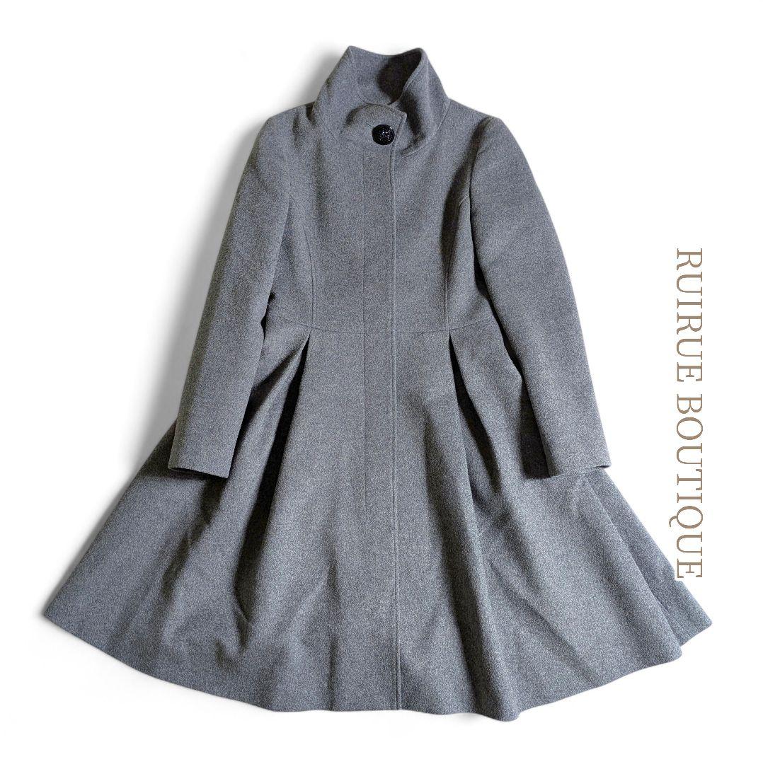 ルイルエブティック／きれいめフィット&フレアバックリボン ウールコート