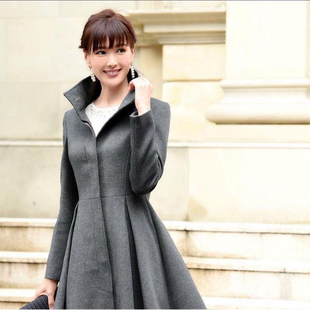 ルイルエブティック／きれいめフィット&フレアバックリボン ウールコート