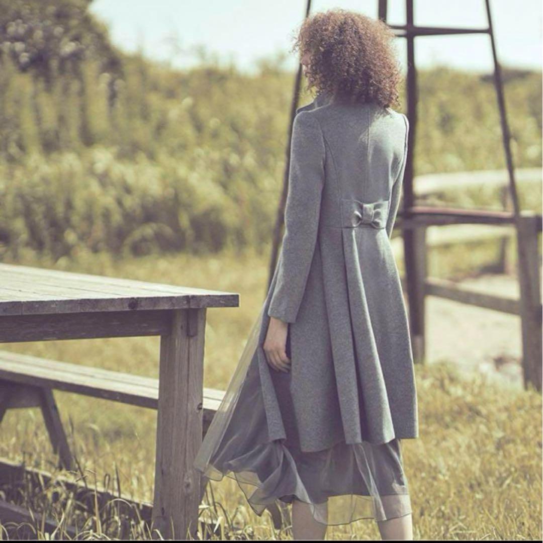 ルイルエブティック／きれいめフィット&フレアバックリボン ウールコート