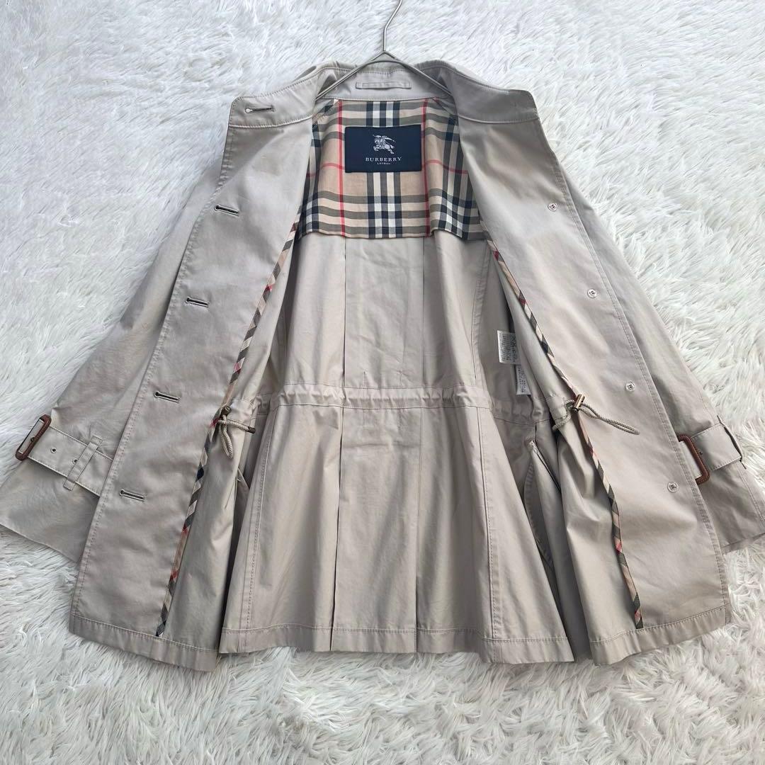 バーバリーロンドン トレンチコート ショート丈 ノバチェック ベージュ L 春物