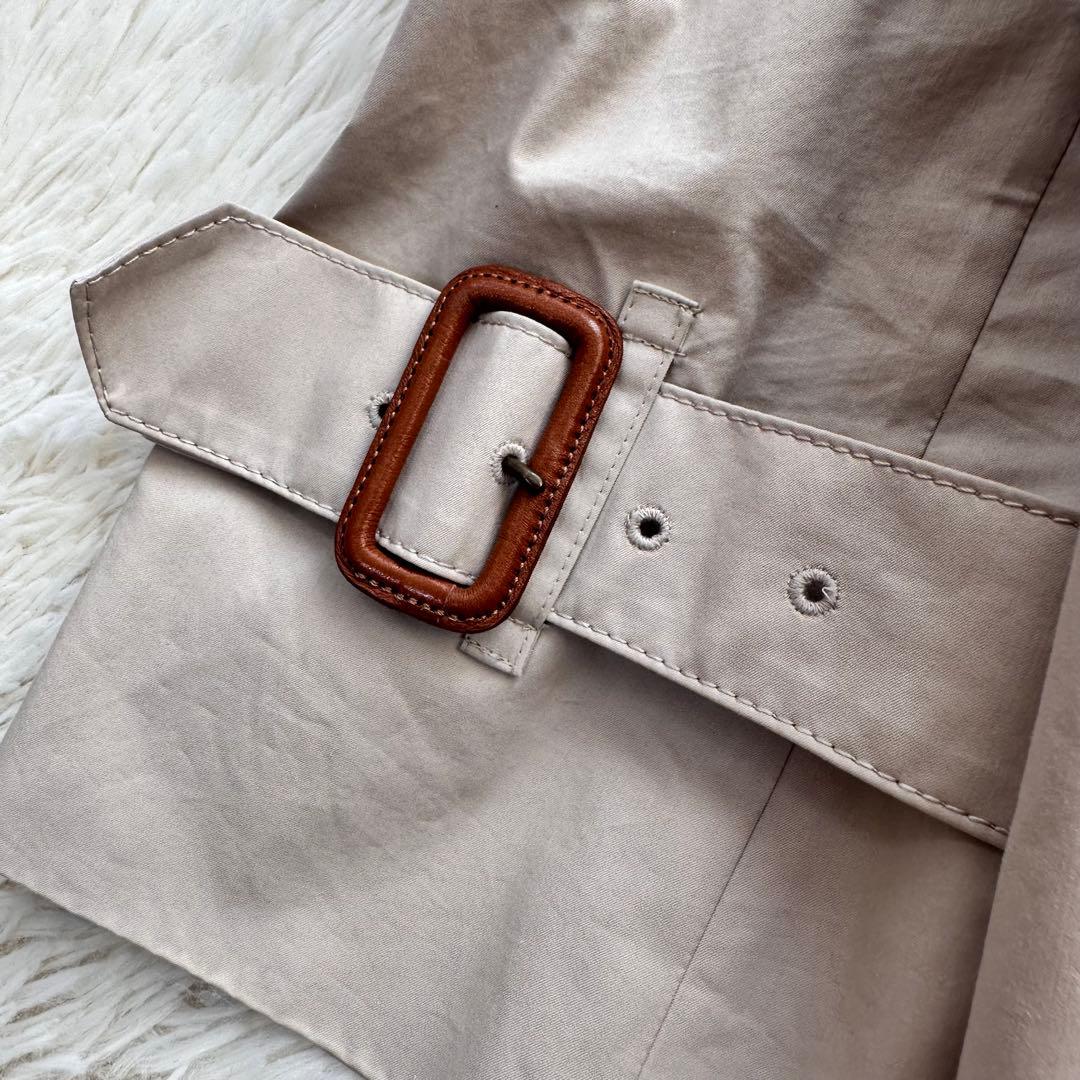 バーバリーロンドン トレンチコート ショート丈 ノバチェック ベージュ L 春物