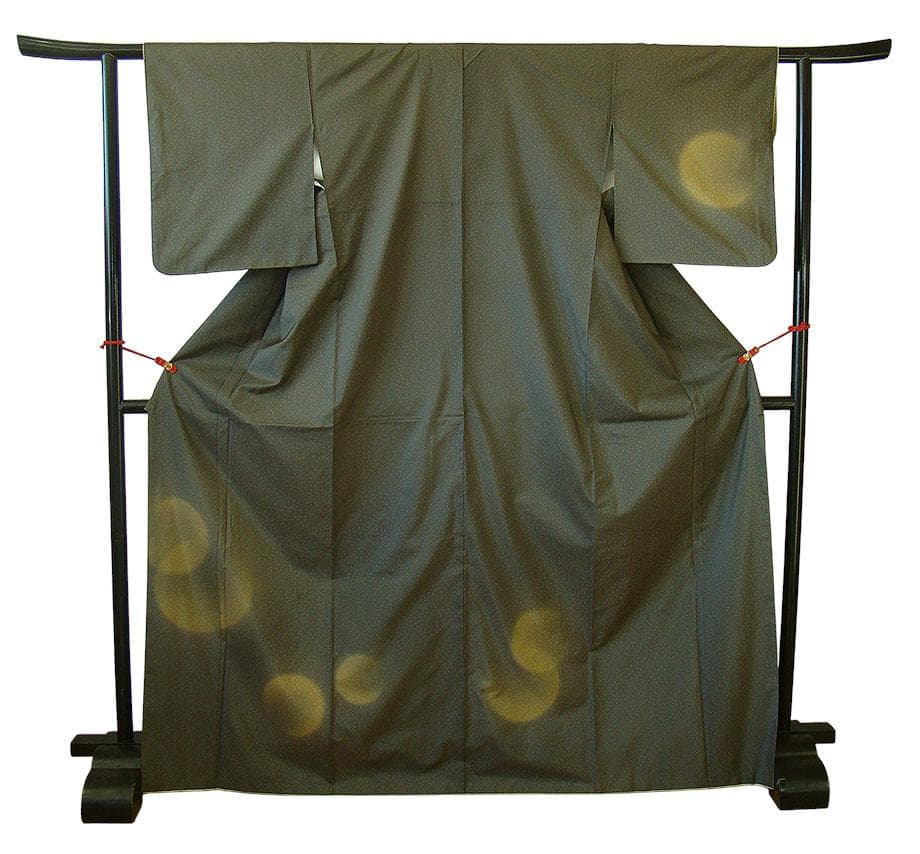 美品 本場縞大島紬 附下げ・訪問着（正絹）仕立上り＜TT1281＞