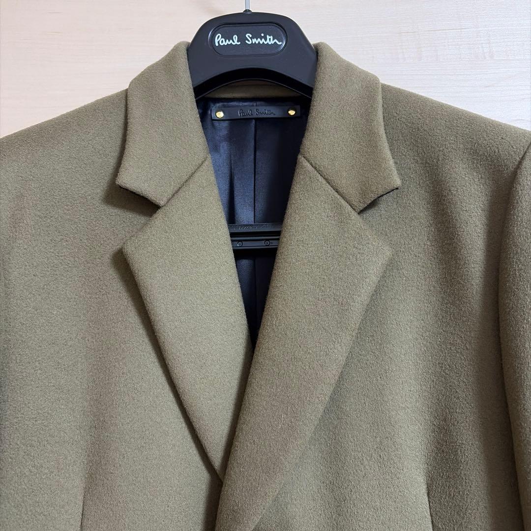 【美品】Paul Smith ポール・スミス　チェスターコート M カーキ