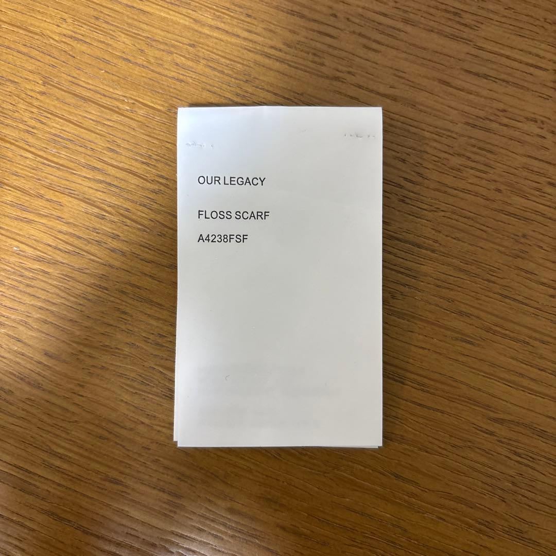 専用 OUR LEGACY FLOSS SCARF Black Fake Fur