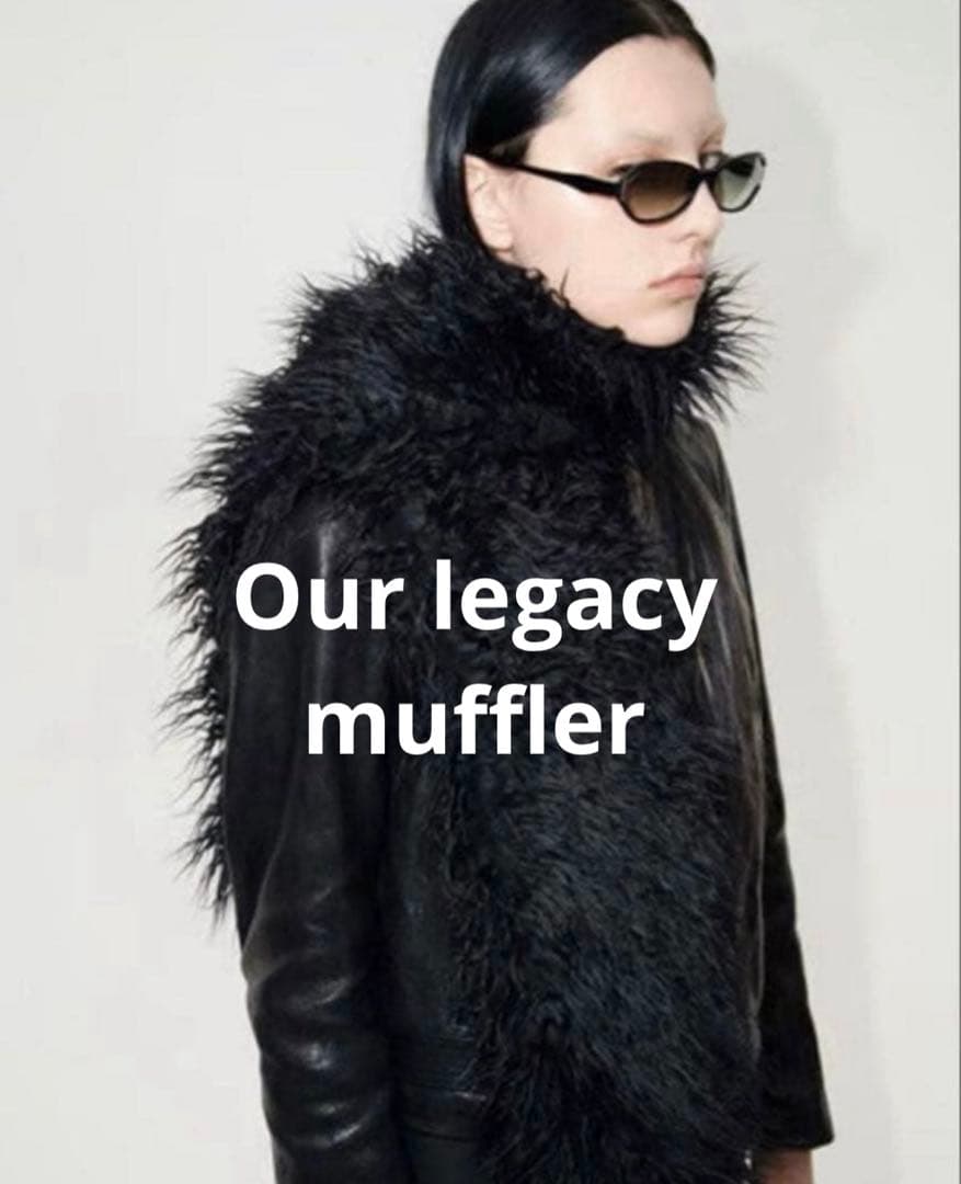 専用 OUR LEGACY FLOSS SCARF Black Fake Fur