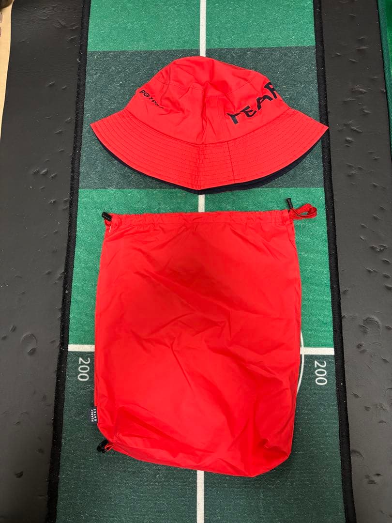 パーリーゲイツ　PEARLY GATES レインウェア　上下　ハット付きオレンジ