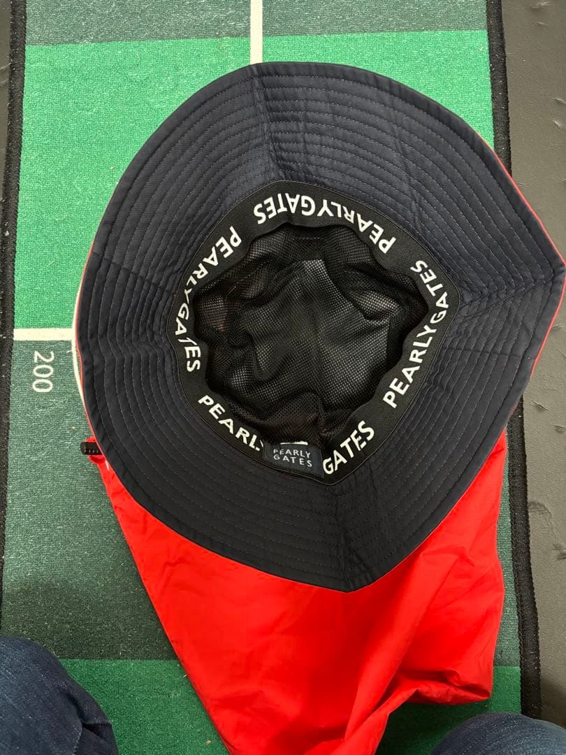 パーリーゲイツ　PEARLY GATES レインウェア　上下　ハット付きオレンジ