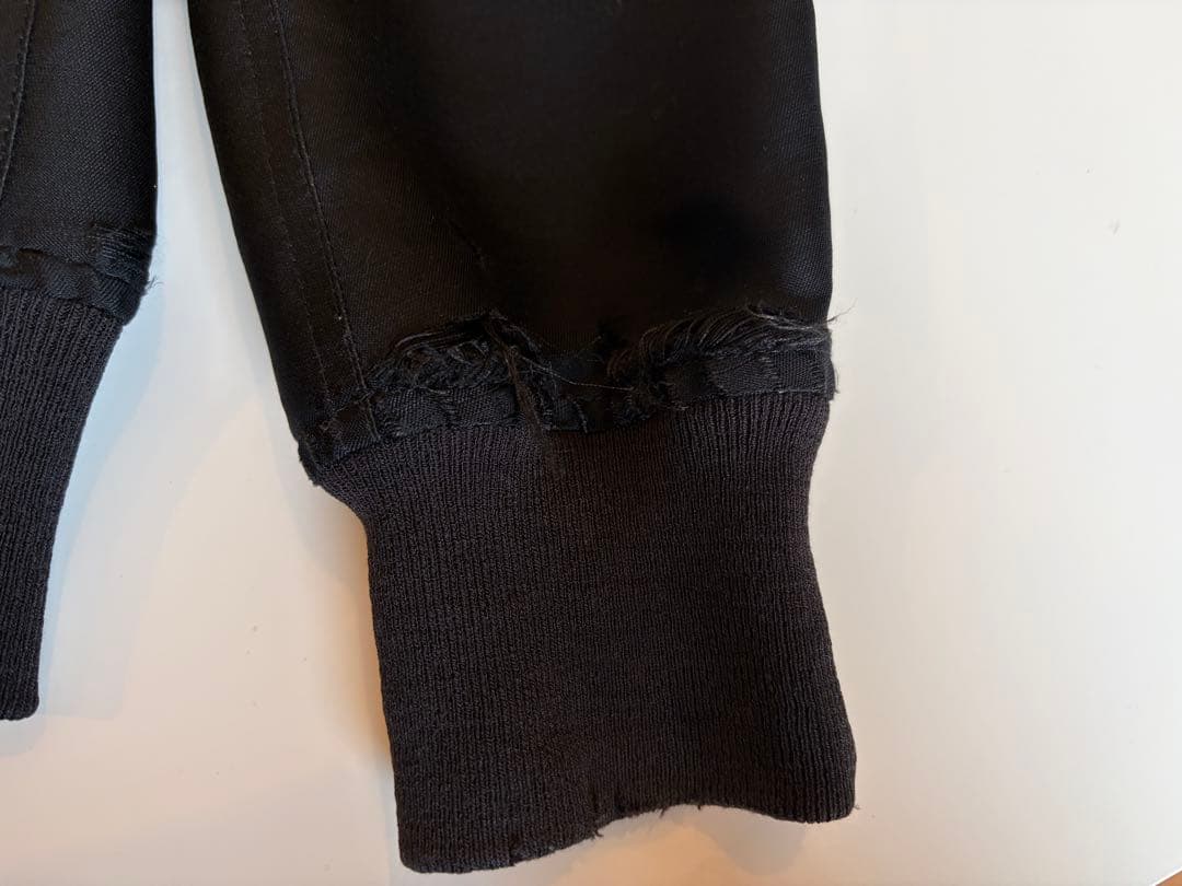 リックオウエンス　MA-1 ジャケット　ダメージ