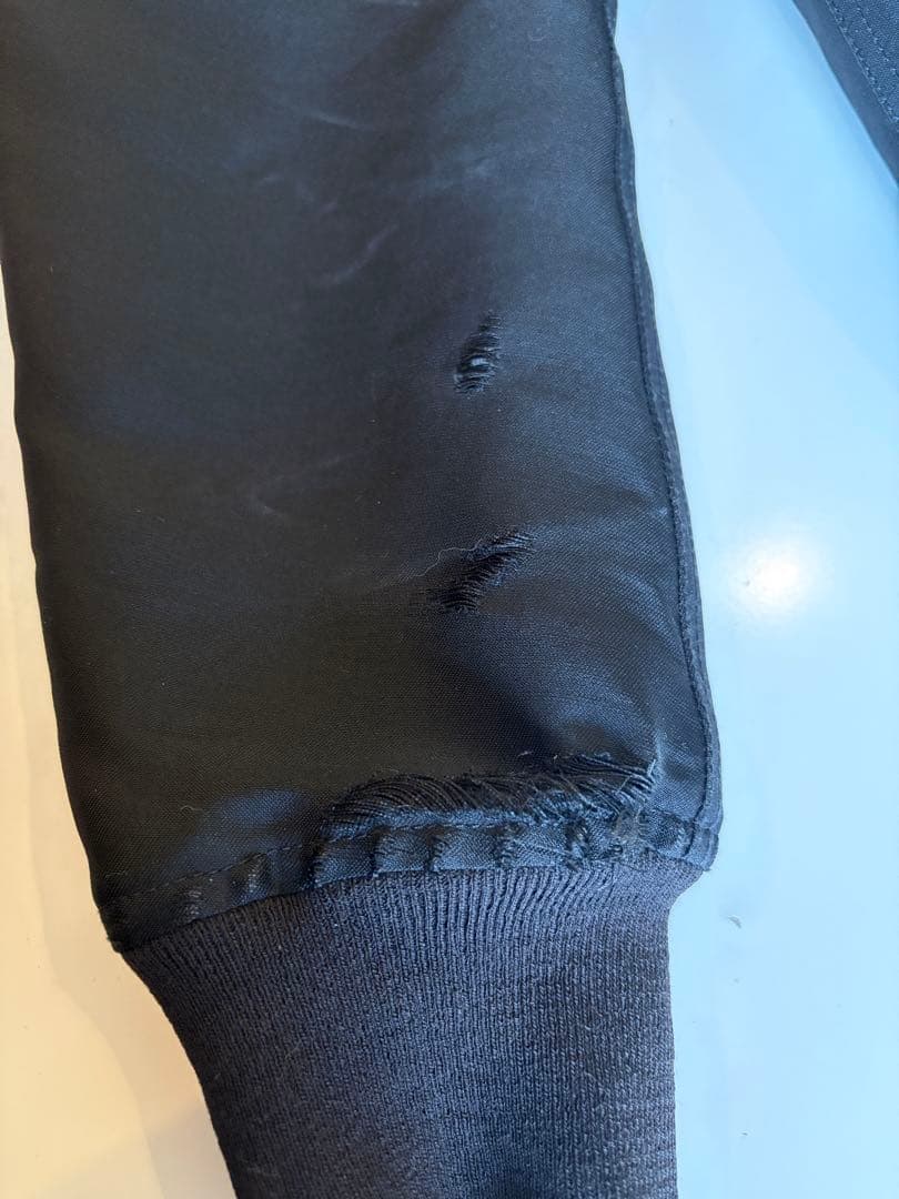 リックオウエンス　MA-1 ジャケット　ダメージ