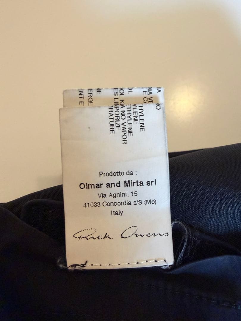 リックオウエンス　MA-1 ジャケット　ダメージ