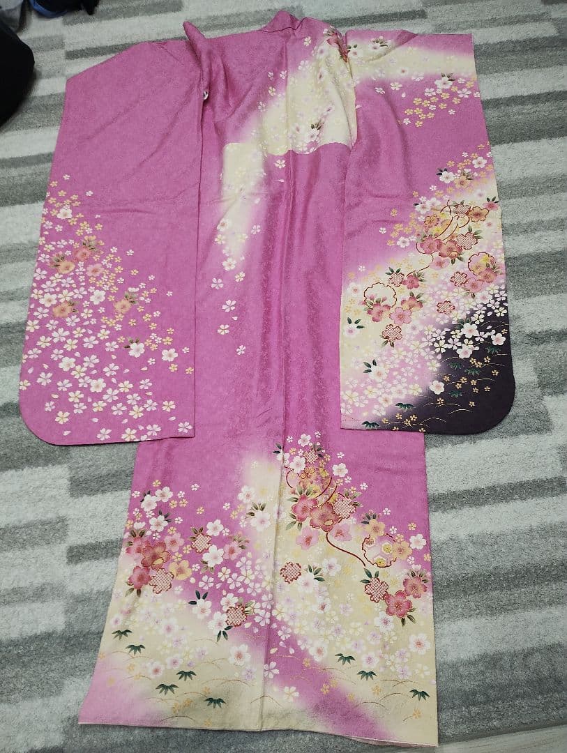 振袖フルセット 桜柄 ピンク