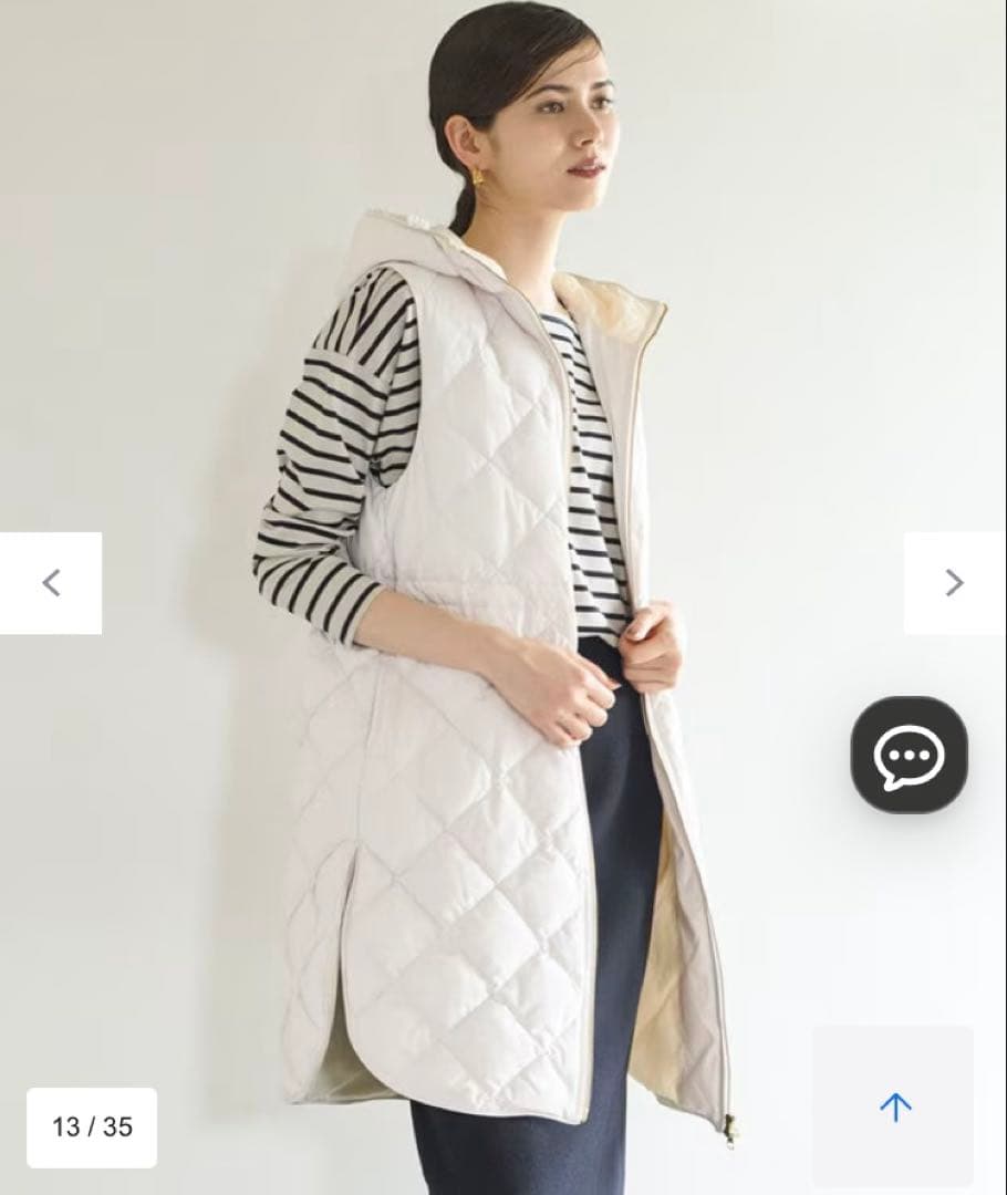 UNFILO ダウンフード付きジレ