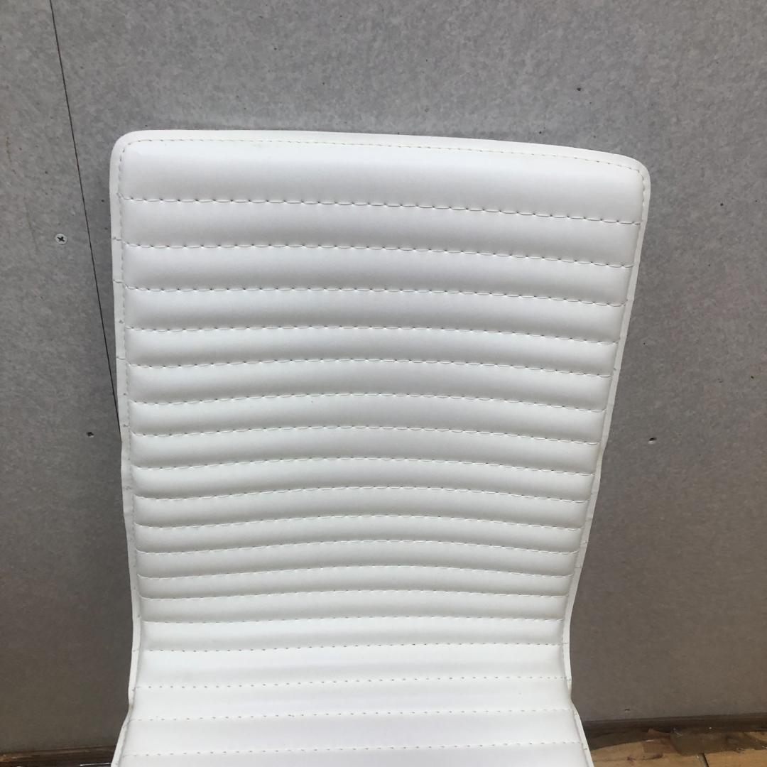 送料無料 ニトリ ダイニングチェア クーポ2 ホワイト 合成皮革 250918