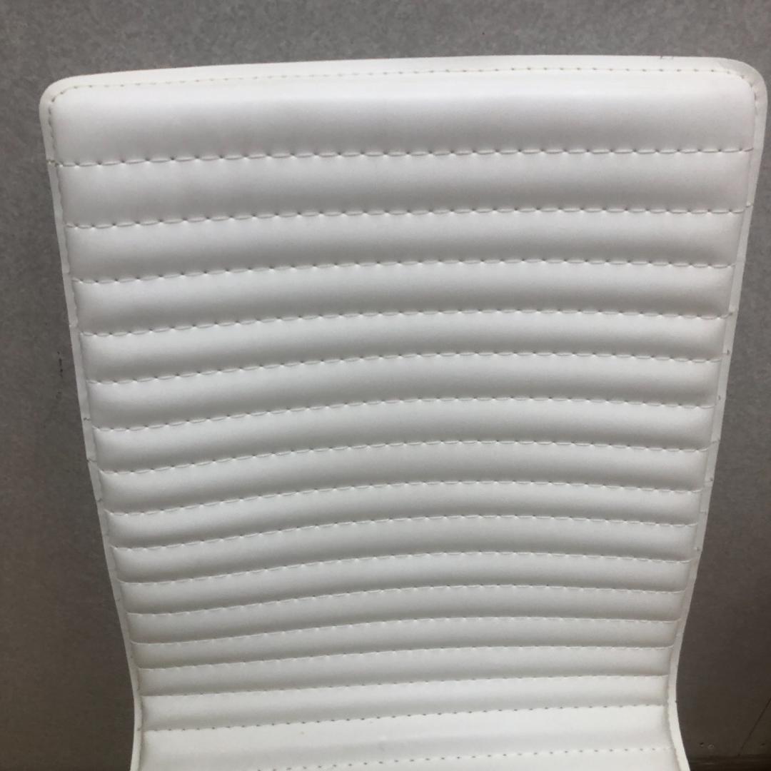 送料無料 ニトリ ダイニングチェア クーポ2 ホワイト 合成皮革 250918