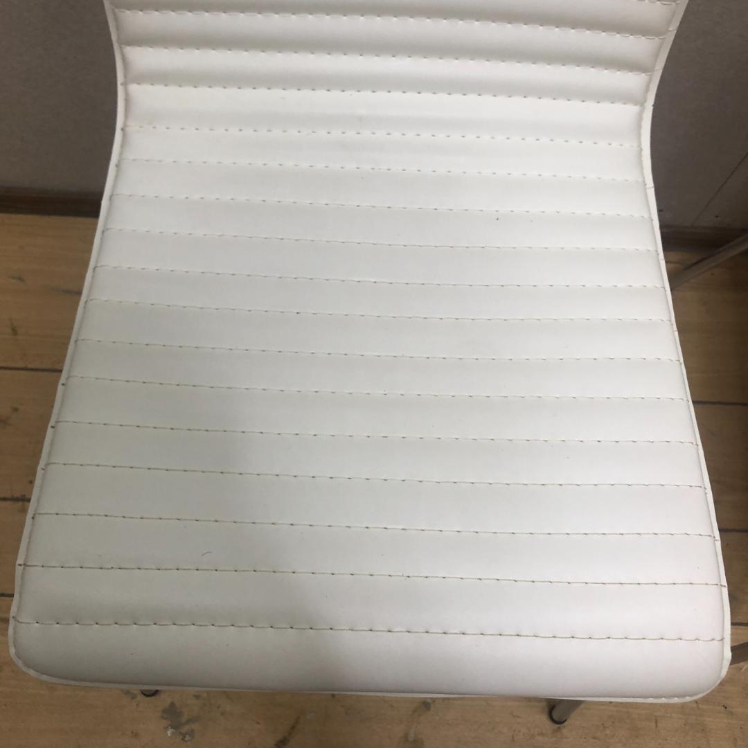 送料無料 ニトリ ダイニングチェア クーポ2 ホワイト 合成皮革 250918