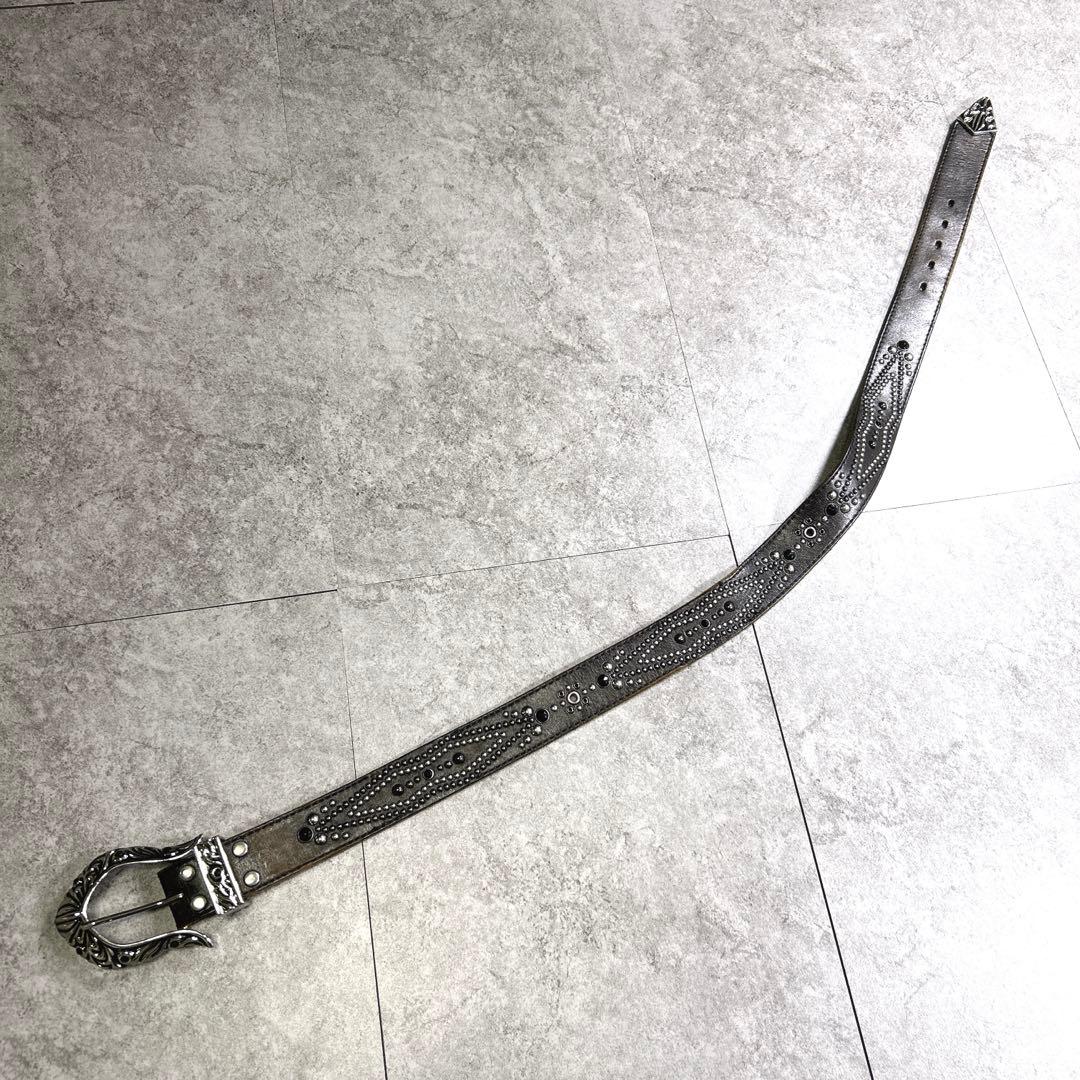 希少【TORNADO MART】スタッズレザーベルト/Y2K/opium/お兄系