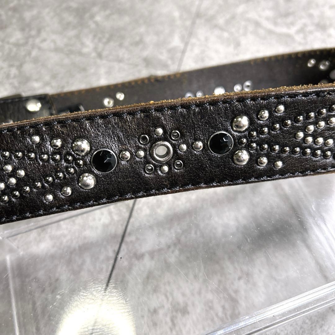 希少【TORNADO MART】スタッズレザーベルト/Y2K/opium/お兄系