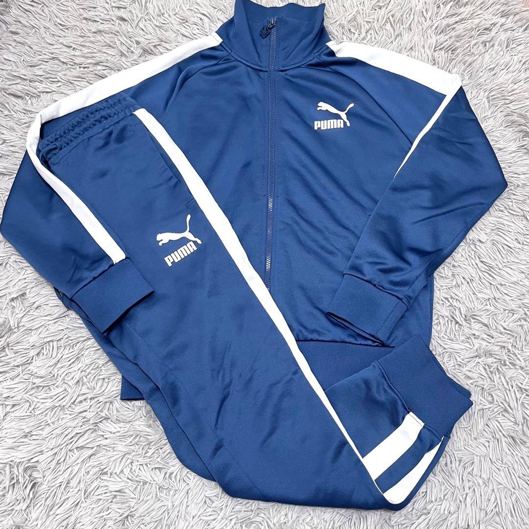 美品希少カラー PUMA iconic T7 上下セット M ペルシアンブルー