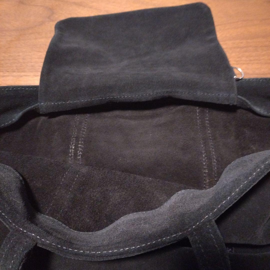 Noix☆レア☆Cabas☆スパンコールトリム×黒カーフスキン☆イタリア製