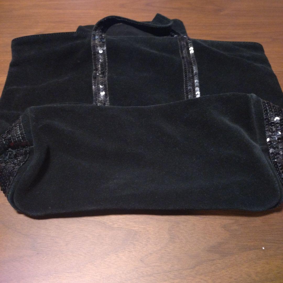 Noix☆レア☆Cabas☆スパンコールトリム×黒カーフスキン☆イタリア製