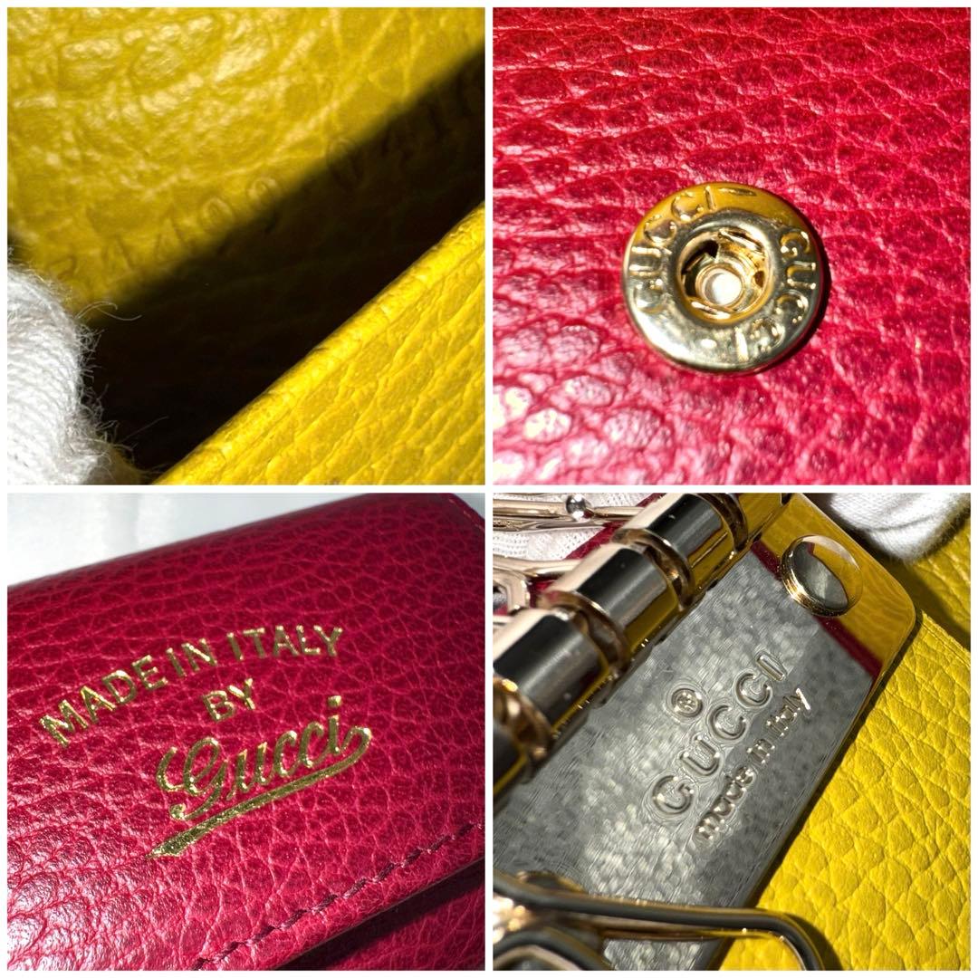 ✨極美品✨GUCCI グッチ スイング 6連 キーケース レザー ワインレッド