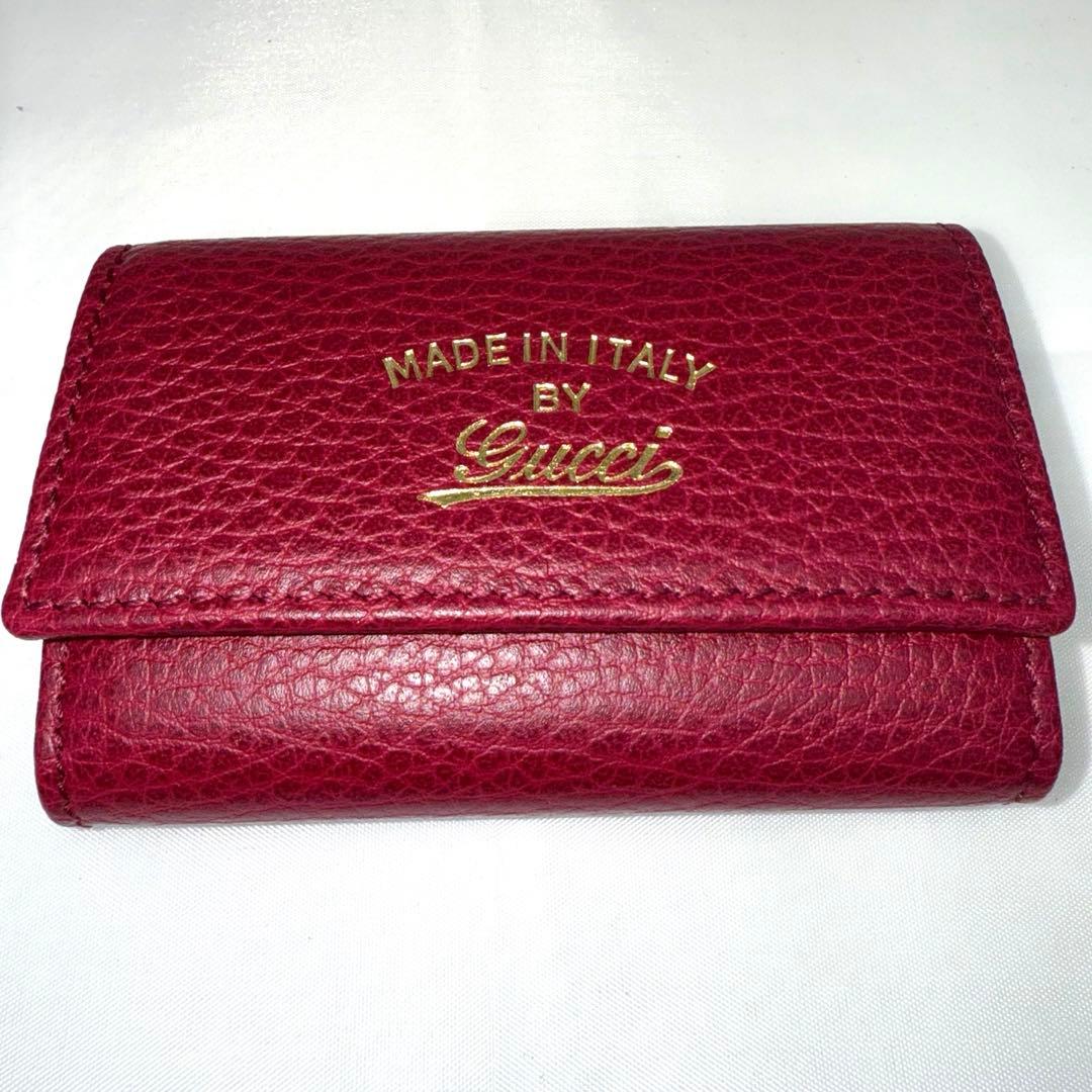 ✨極美品✨GUCCI グッチ スイング 6連 キーケース レザー ワインレッド
