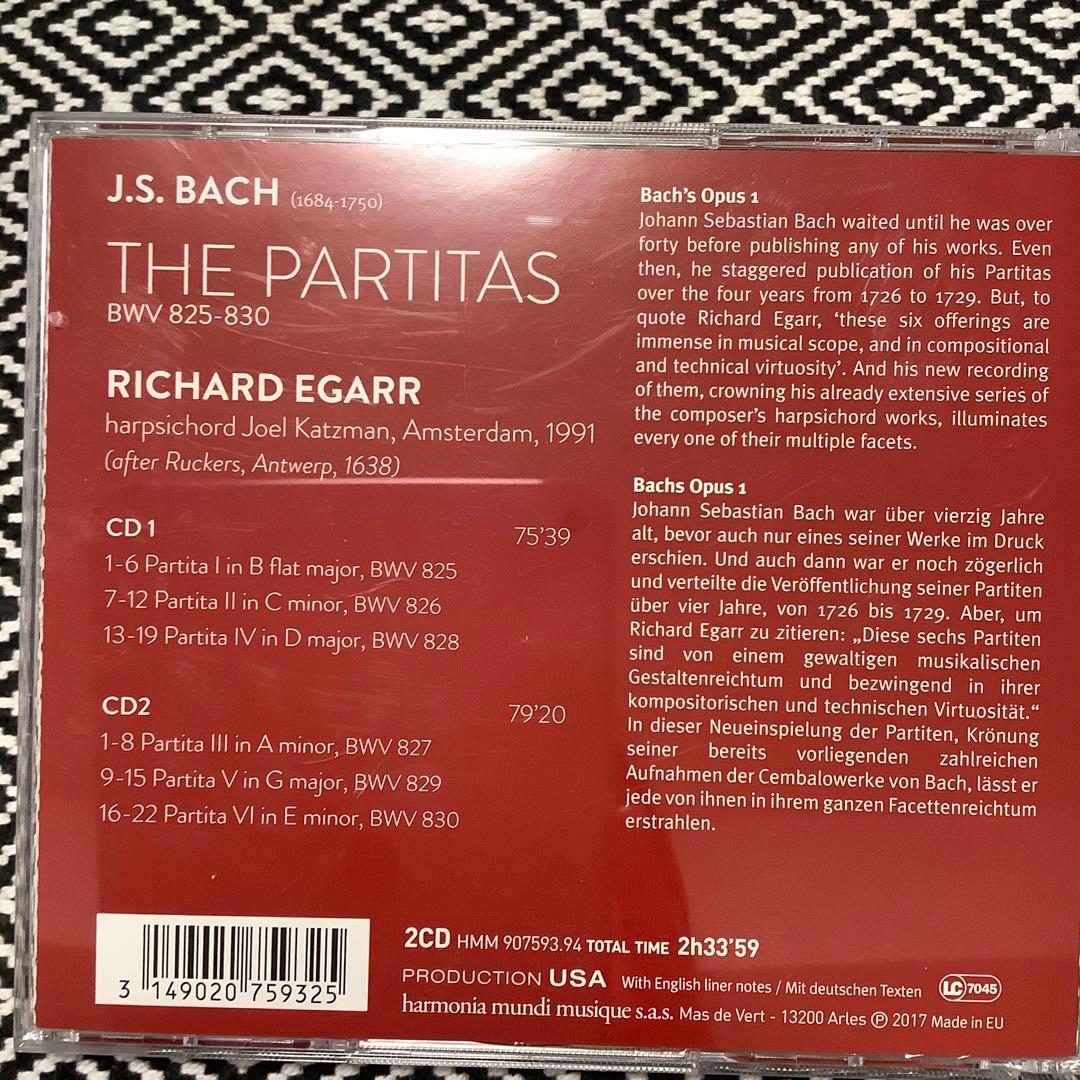 J.S. Bach The Partitas リチャード エガー