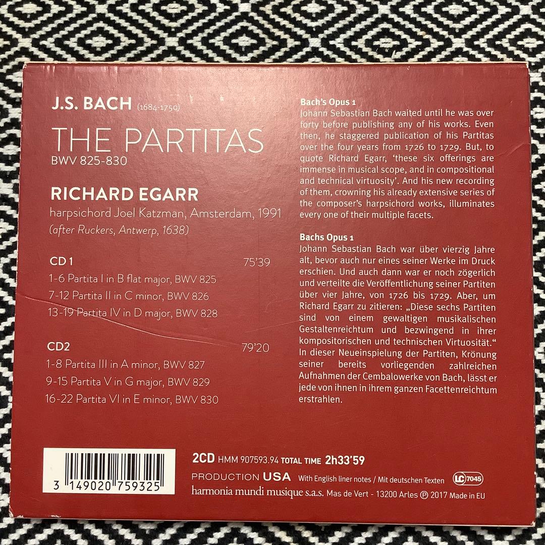 J.S. Bach The Partitas リチャード エガー