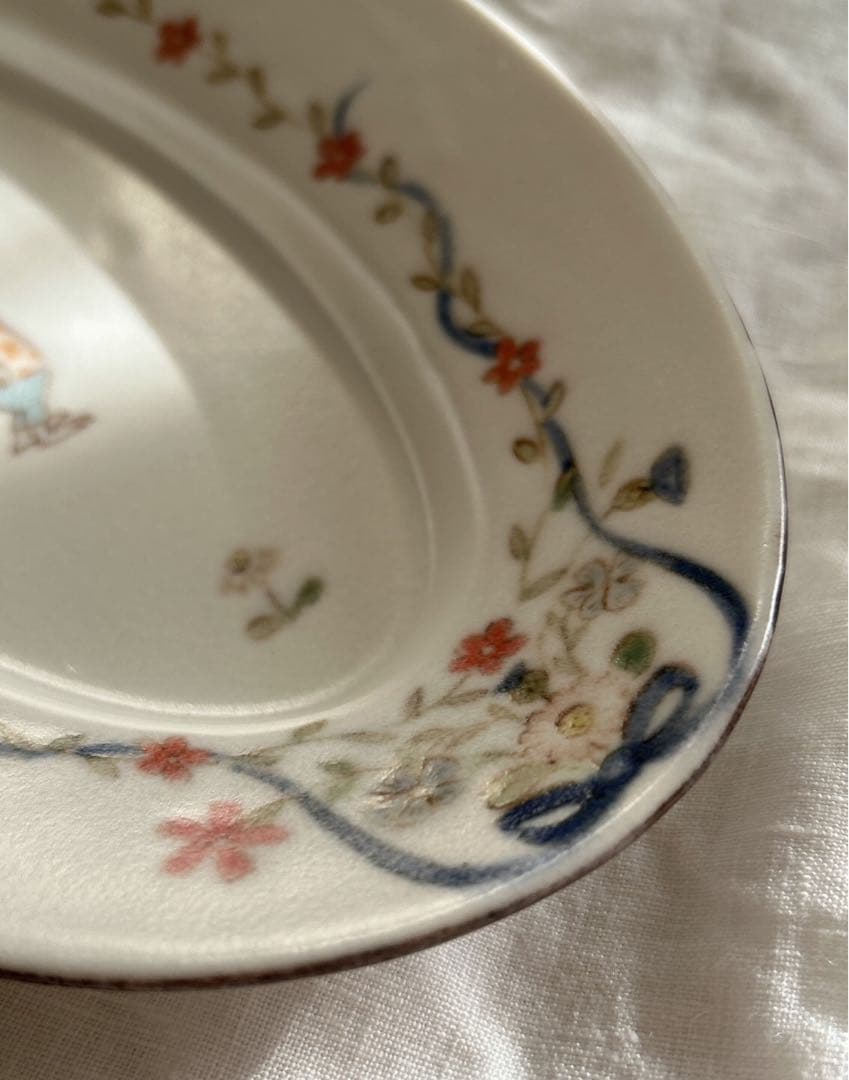 新品未使用❀　中川洋子　オーバルプレート　絵付け皿　陶芸作家　益子焼　お皿　音屋