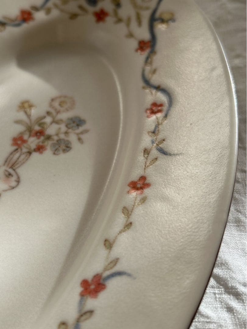 新品未使用❀　中川洋子　オーバルプレート　絵付け皿　陶芸作家　益子焼　お皿　音屋