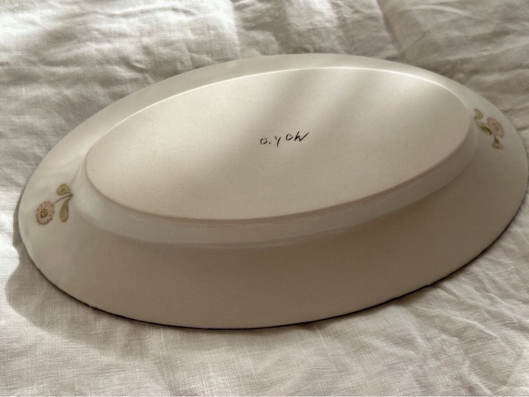 新品未使用❀　中川洋子　オーバルプレート　絵付け皿　陶芸作家　益子焼　お皿　音屋